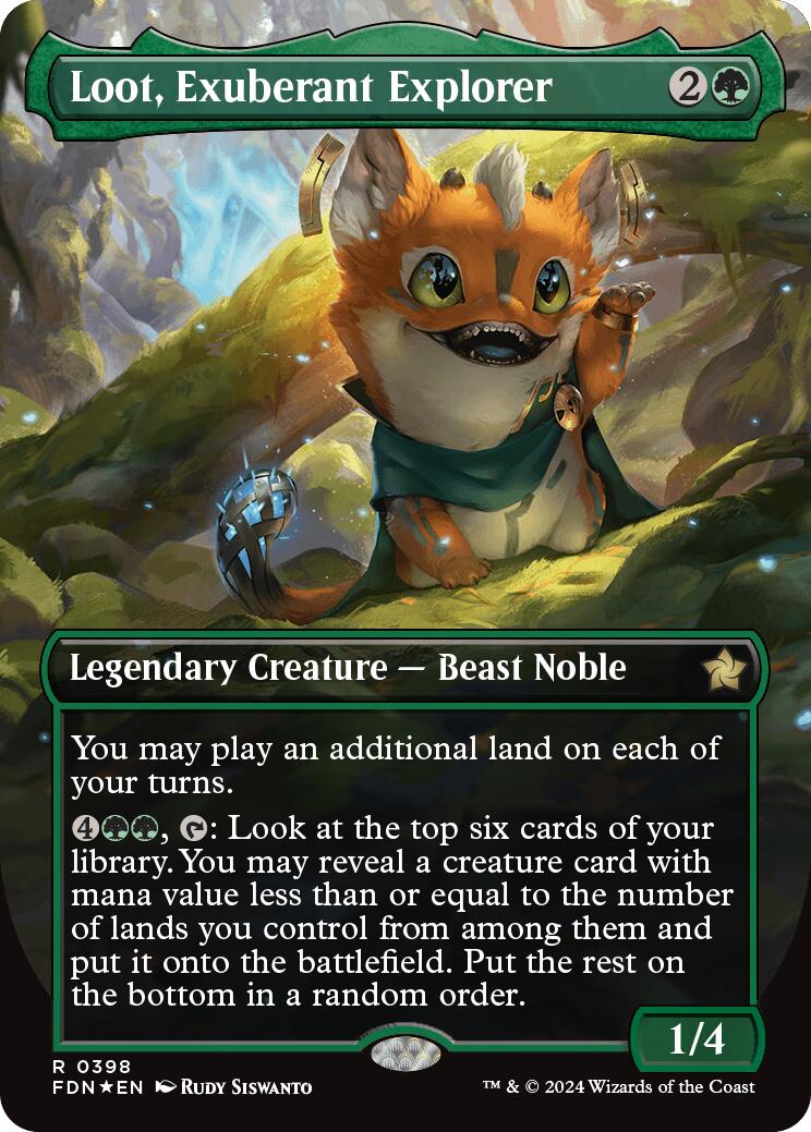 Loot, Exuberant Explorer (Borderless) (Mana Foil)